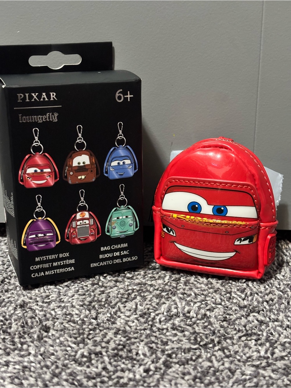 Loungefly Pixar Lightning McQueen Red Mini Backpack Charm